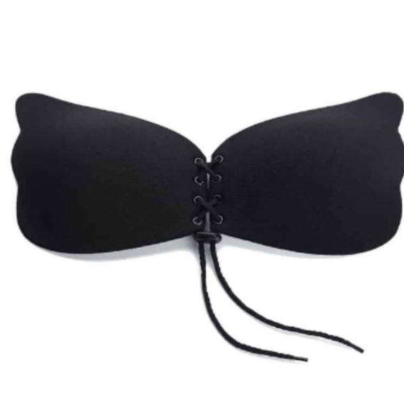 Black or Nude Lace up self adhesive bra size 8 - Picture 4 of 12